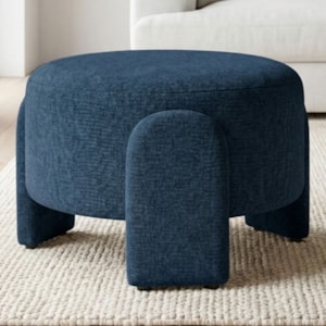 Puff Redondo Organico Lume 44x65 cm Linho TCS 718 MOLL
