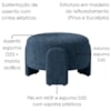 Puff Redondo Organico Lume 44x65 cm Linho TCS 718 MOLL