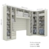 Quarto Casal Modulado 10 Portas 367x162 cm Seletto Areia Henn