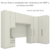 Quarto Casal Modulado 10 Portas 367x162 cm Seletto Areia Henn