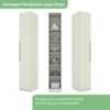 Quarto Casal Modulado 10 Portas 367x162 cm Seletto Areia Henn