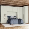 Quarto Casal Modulado 10 Portas 367x162 cm Seletto Areia Henn