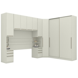 Quarto Casal Modulado 5 Pecas Seletto Areia Henn