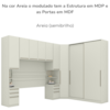 Quarto Casal Modulado 5 Pecas Seletto Areia Henn