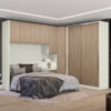 Quarto Casal Modulado 8 Portas 241x289 cm Seletto Areia Jequitiba Henn