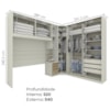 Quarto Casal Modulado 8 Portas 241x289 cm Seletto Areia Jequitiba Henn
