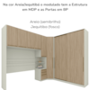 Quarto Casal Modulado 8 Portas 241x289 cm Seletto Areia Jequitiba Henn