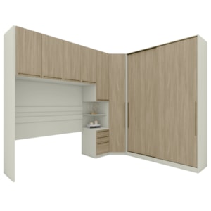Quarto Casal Modulado 8 Portas Seletto Areia Jequitiba Henn Quarto Casal Modulado 8 Portas Seletto Areia Jequitiba Henn