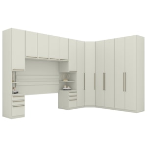 Quarto Casal Modulado Completo 7 Pecas Seletto Areia Henn