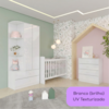 Quarto Infantil 3 Pecas Berco Grade Fixa Labirinto Branco Henn