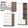 Quarto Infantil 3 Pecas Berco Grade Fixa Labirinto Rustico Branco Henn