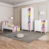 Quarto Infantil 3 Peças Com Mini Cama MDF Livia Princesas Decmade