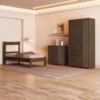 Quarto Solteiro Bela Cama Comoda E Guarda Roupa MDF Chocolate Off Decmade