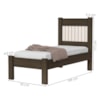 Quarto Solteiro Bela Cama Comoda E Guarda Roupa MDF Chocolate Off Decmade