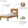 Quarto Solteiro Clara Cama Comoda E Guarda Roupa MDF Nature Decmade