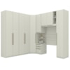 Quarto Solteiro Modulado 9 Portas Seletto Areia Henn