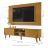 Rack Bancada Com Painel Para Tv 65 Pol 2 Portas Duna 182 cm Cinamomo Madetec