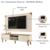 Rack Bancada Com Painel Para Tv 65 Pol 2 Portas Duna 182 cm Cinamomo Off White Madetec