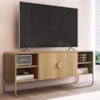 Rack Bancada Organica TV 55 Pol 150 cm 28070 Hanover Dourado Artesano