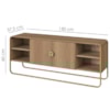 Rack Bancada Organica TV 55 Pol 150 cm 28070 Hanover Dourado Artesano
