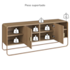 Rack Bancada Organica TV 55 Pol 150 cm 28070 Hanover Dourado Artesano