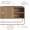 Rack Bancada Organica TV 55 Pol 150 cm 28070 Hanover Dourado Artesano
