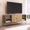 Rack Bancada Organica TV 55 Pol 150 cm 28070 Hanover Dourado Artesano