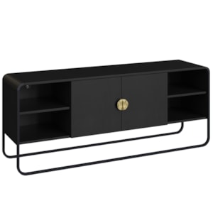 Rack Bancada Organica TV 55 Pol 150 cm 28070 Nero Preto Artesano