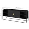 Rack Bancada Organica TV 55 Pol 150 cm 28070 Nero Preto Artesano