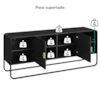 Rack Bancada Organica TV 55 Pol 150 cm 28070 Nero Preto Artesano