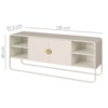 Rack Bancada Organica TV 55 Pol 150 cm 28070 Off White Artesano