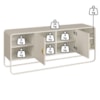 Rack Bancada Organica TV 55 Pol 150 cm 28070 Off White Artesano