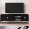 Rack Bancada Organica TV 65 Pol 180 cm 28076 Nero Preto Artesano