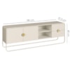 Rack Bancada Organica TV 65 Pol 180 cm 28076 Off White Artesano