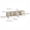 Rack Bancada Organica TV 65 Pol 180 cm 28076 Off White Artesano