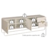Rack Bancada Organica TV 65 Pol 180 cm 28076 Off White Artesano