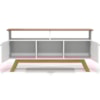 Rack Bancada Para TV 43 Pol Amsterda 140 cm Branco Nature Tebar