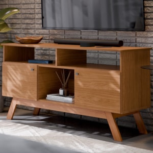 Rack Bancada Para TV 43 Pol Amsterda 140 cm Nature Tebar