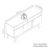 Rack Bancada Para TV 43 Pol Amsterda 140 cm Nature Tebar