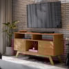Rack Bancada Para TV 43 Pol Amsterda 140 cm Nature Tebar