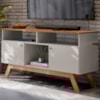 Rack Bancada Para TV 43 Pol Amsterda 140 cm Off White Nature Tebar