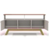 Rack Bancada Para TV 43 Pol Amsterda 140 cm Off White Nature Tebar