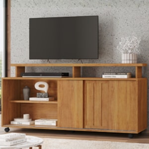 Rack Bancada Para TV 50 Pol 1 Porta 136 cm Maxx Cedro RUDK