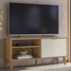 Rack Bancada Para TV 50 Pol 115 cm 6950 Nature Off White PLLA