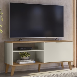 Rack Bancada Para TV 50 Pol 115 cm 6950 Off White Nature PLLA