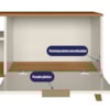 Rack Bancada Para TV 50 Pol 115 cm 6950 Off White Nature PLLA