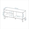 Rack Bancada Para TV 50 Pol 115 cm 6950 Off White Nature PLLA