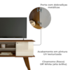 Rack Bancada Para Tv 50 Pol 1P 120 cm Cinamomo Off White ARLY