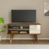 Rack Bancada Para Tv 50 Pol 1P 120 cm Cinamomo Off White ARLY