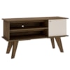 Rack Bancada Para Tv 50 Pol 1P 120 cm Pinho Off White ARLY